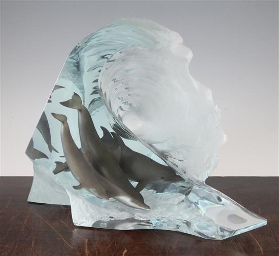 Robert Wyland (1956-). The Big Wave, 36 x 28.5cm